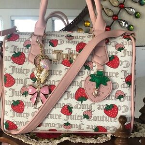 NWT Juicy Couture Freshly Picked Satchel/Crossbody w/ Bonus Charm